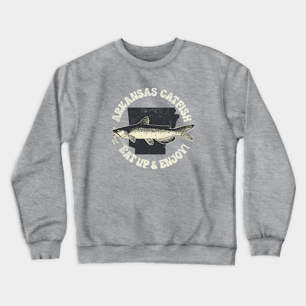 Arkansas Catfish - Eat Up Crewneck Sweatshirt by rt-shirts